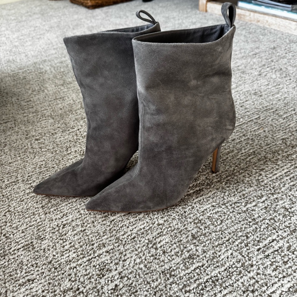 Steve Madden Kincade Charcoal Suede Heeled Boots